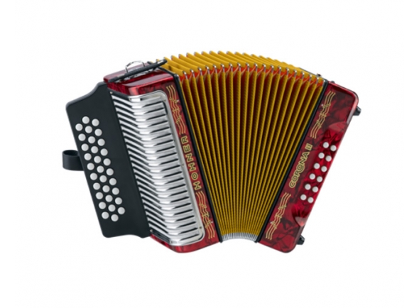 Hohner Concertina Corona II GCF Vermelho com Saco Hohner Concertina Corona II GCF Vermelho com Saco